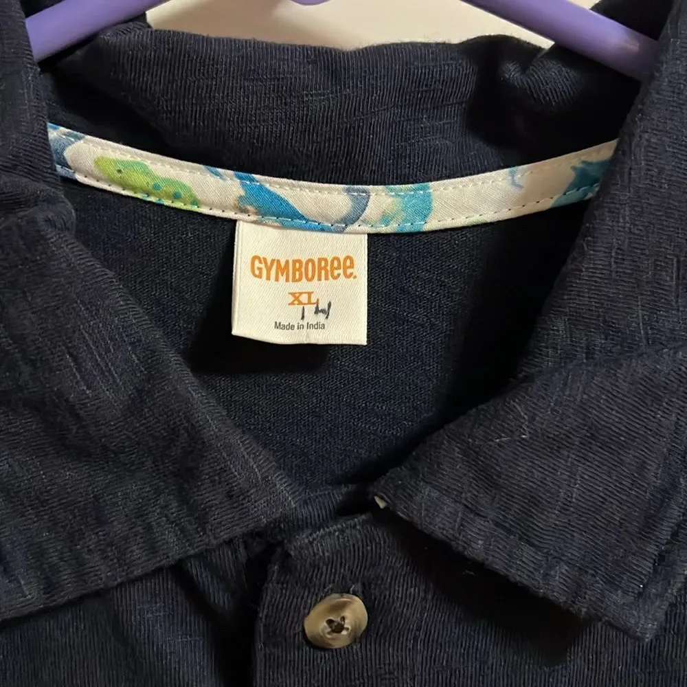 Gymboree size 14 youth boys navy blue polo.